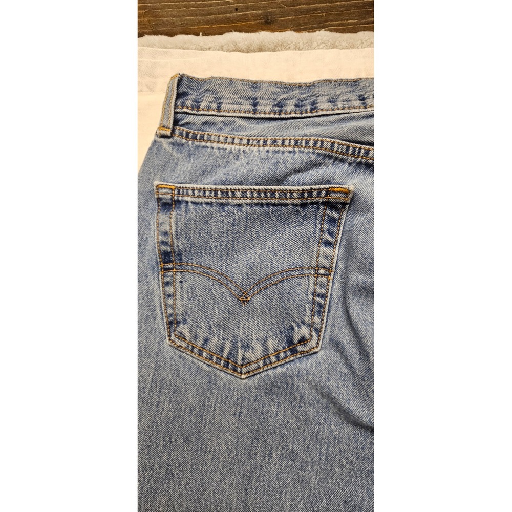 *See Measurements*Levis 505 Regular Fit Straight Leg Jeans - Picture 12 of 15